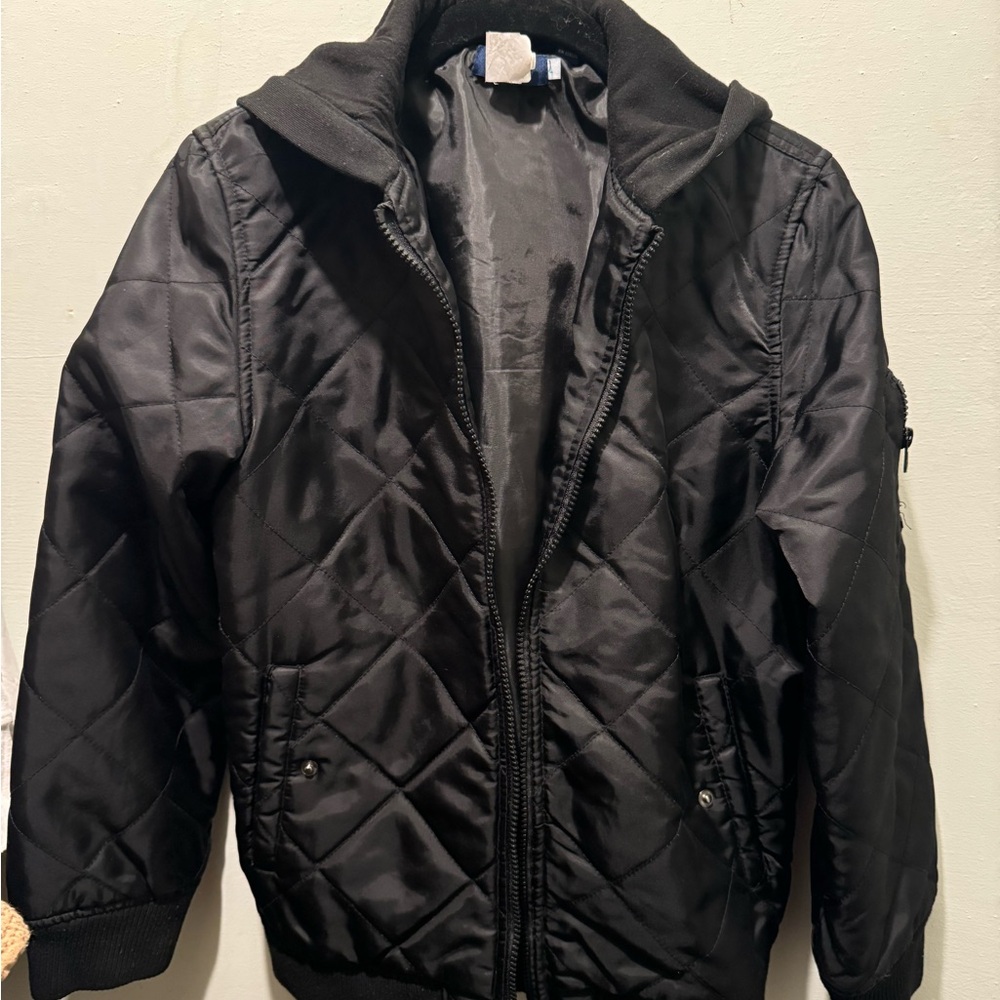 Kids Black Quilted Jacket